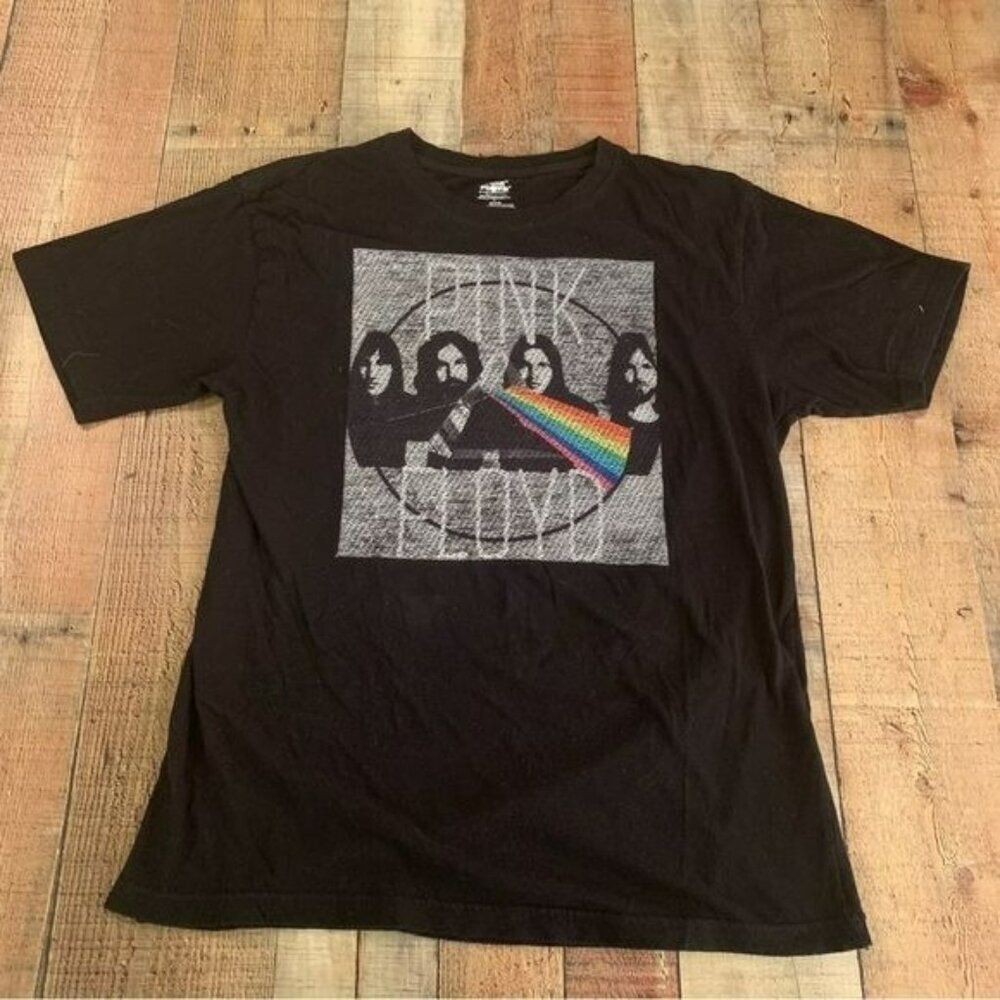 Pink Floyd Womens Graphic Tee Black Short Sleeve 100% Cotton Rock Band T-Shirt
